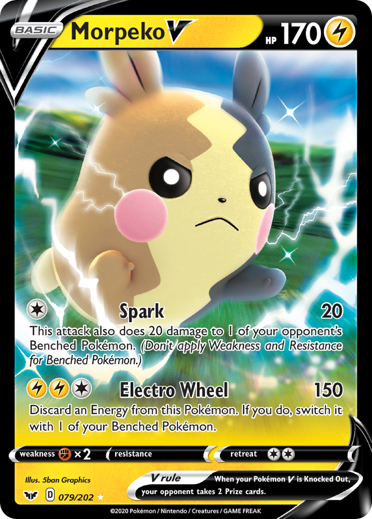 Morpeko V (079/202) [Sword & Shield: Base Set] | Gear Gaming Fayetteville