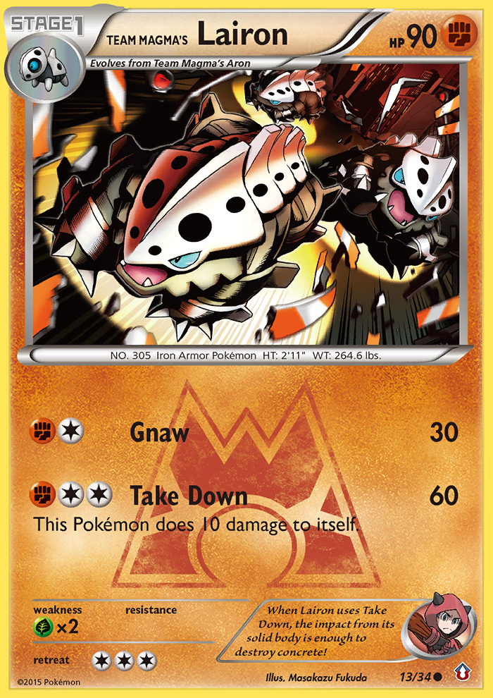 Team Magma's Lairon (13/34) [XY: Double Crisis] | Gear Gaming Fayetteville