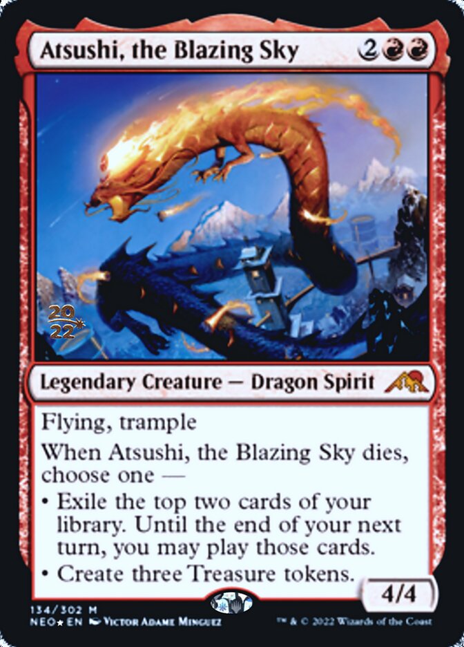 Atsushi, the Blazing Sky [Kamigawa: Neon Dynasty Prerelease Promos] | Gear Gaming Fayetteville