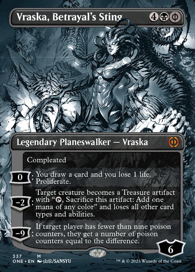 Vraska, Betrayal's Sting (Borderless Manga) [Phyrexia: All Will Be One] | Gear Gaming Fayetteville