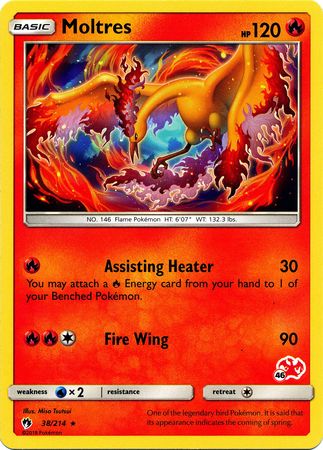 Moltres (38/214) (Charizard Stamp #46) [Battle Academy 2020] | Gear Gaming Fayetteville