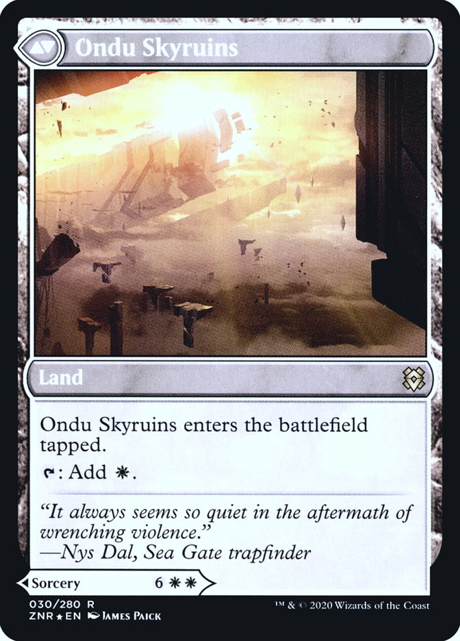 Ondu Inversion // Ondu Skyruins [Zendikar Rising Prerelease Promos] | Gear Gaming Fayetteville