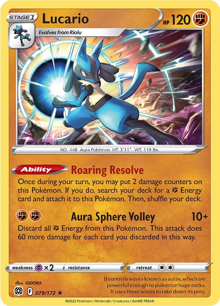 Lucario (079/172) (Theme Deck Exclusive) [Sword & Shield: Brilliant Stars] | Gear Gaming Fayetteville