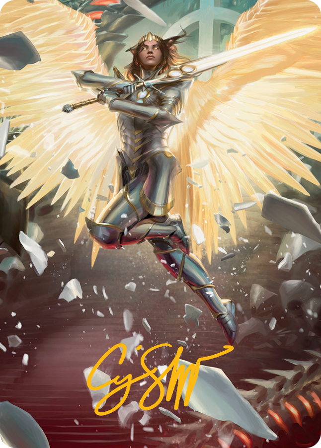 Archangel Elspeth Art Card (Gold-Stamped Signature) [March of the Machine Art Series] | Gear Gaming Fayetteville