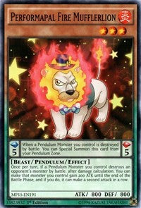 Performapal Fire Mufflerlion [2015 Mega-Tins Mega Pack] [MP15-EN191] | Gear Gaming Fayetteville