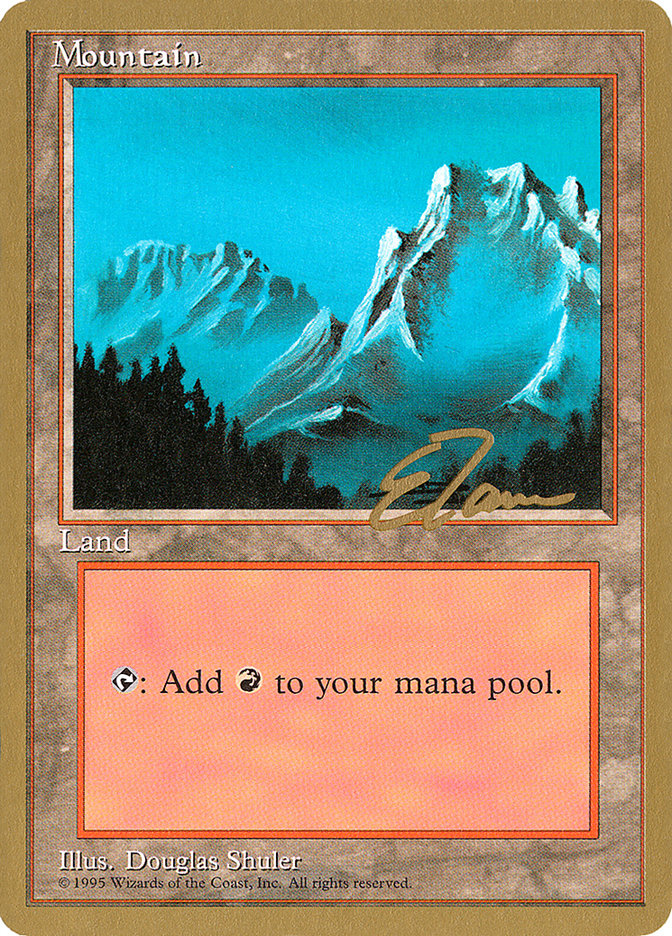 Mountain (et374) (Eric Tam) [Pro Tour Collector Set] | Gear Gaming Fayetteville