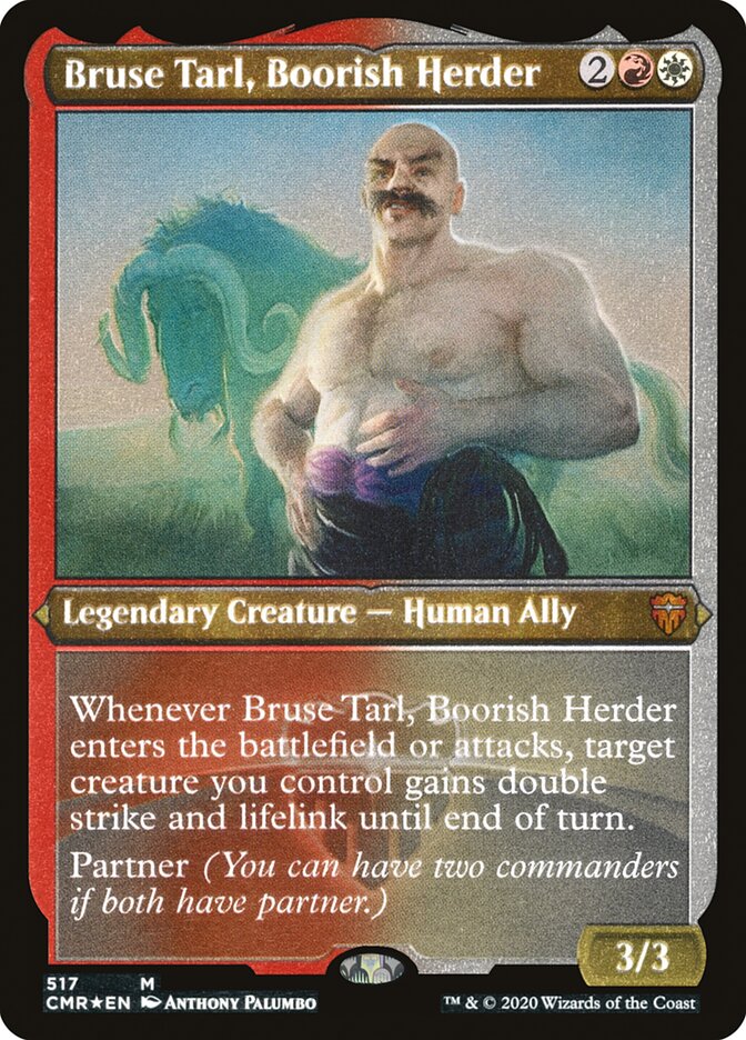 Bruse Tarl, Boorish Herder (Etched) [Commander Legends] | Gear Gaming Fayetteville