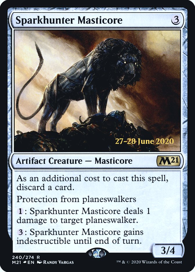 Sparkhunter Masticore [Core Set 2021 Prerelease Promos] | Gear Gaming Fayetteville