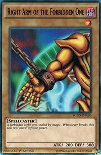 Right Arm of the Forbidden One (A) [King of Games: Yugi's Legendary Decks] [YGLD-ENA20] | Gear Gaming Fayetteville