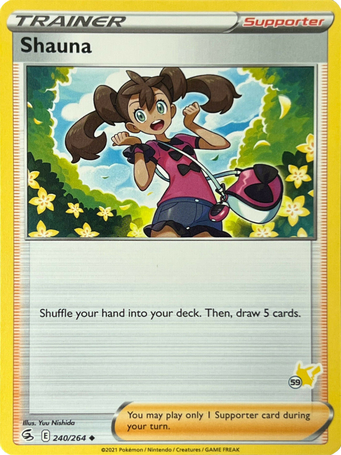 Shauna (240/264) (Pikachu Stamp #59) [Battle Academy 2022] | Gear Gaming Fayetteville