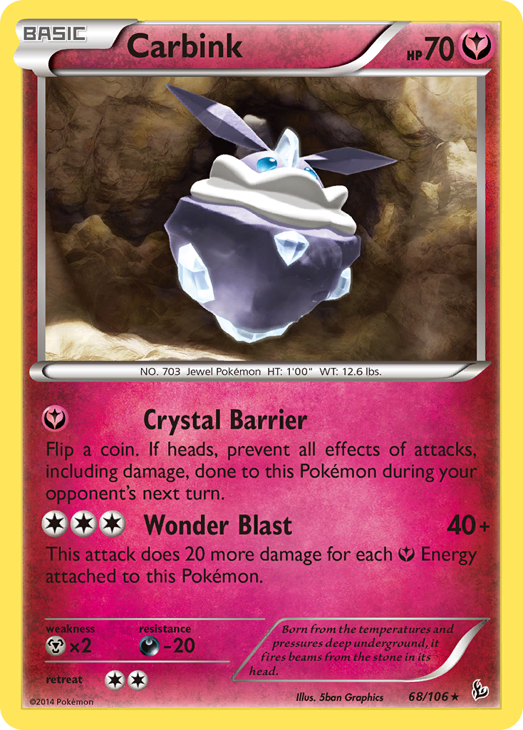 Carbink (68/106) (Theme Deck Exclusive) [XY: Flashfire] | Gear Gaming Fayetteville