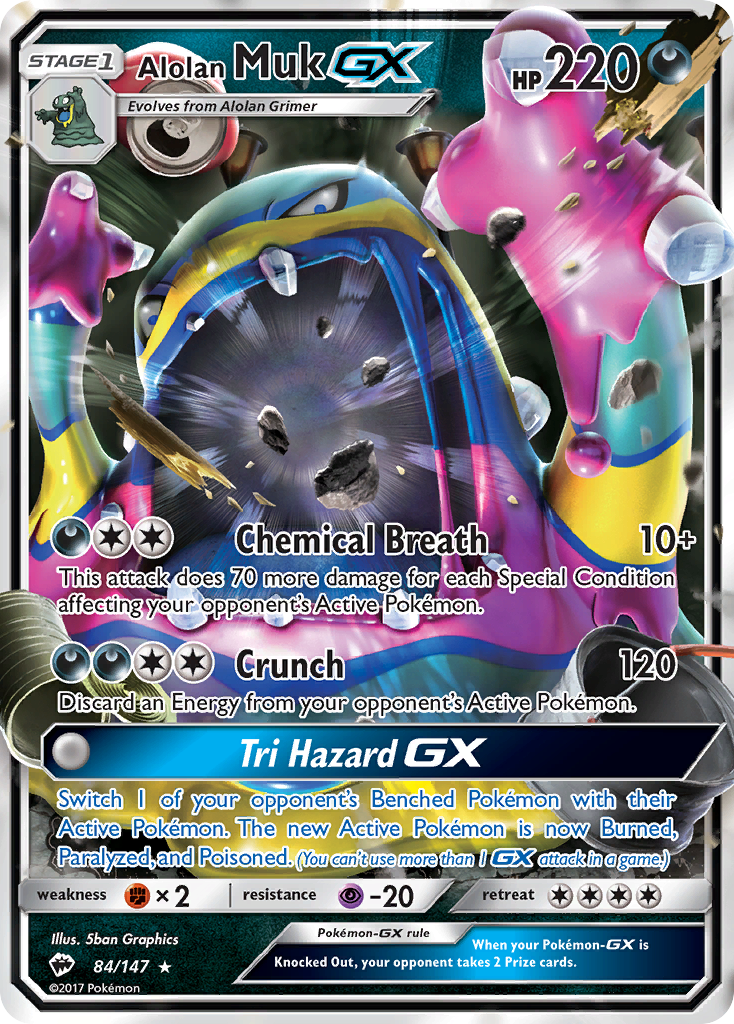 Alolan Muk GX (84/147) [Sun & Moon: Burning Shadows] | Gear Gaming Fayetteville