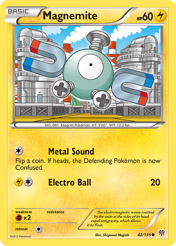 Magnemite (42/135) [Black & White: Plasma Storm] | Gear Gaming Fayetteville