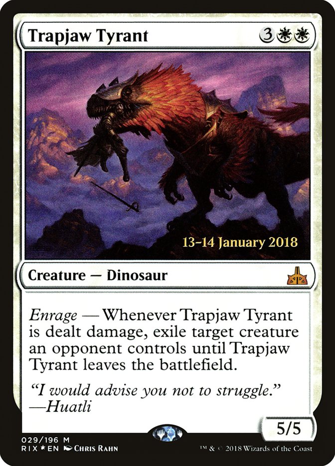 Trapjaw Tyrant [Rivals of Ixalan Prerelease Promos] | Gear Gaming Fayetteville