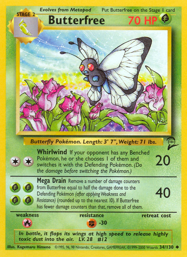 Butterfree (34/130) [Base Set 2] | Gear Gaming Fayetteville