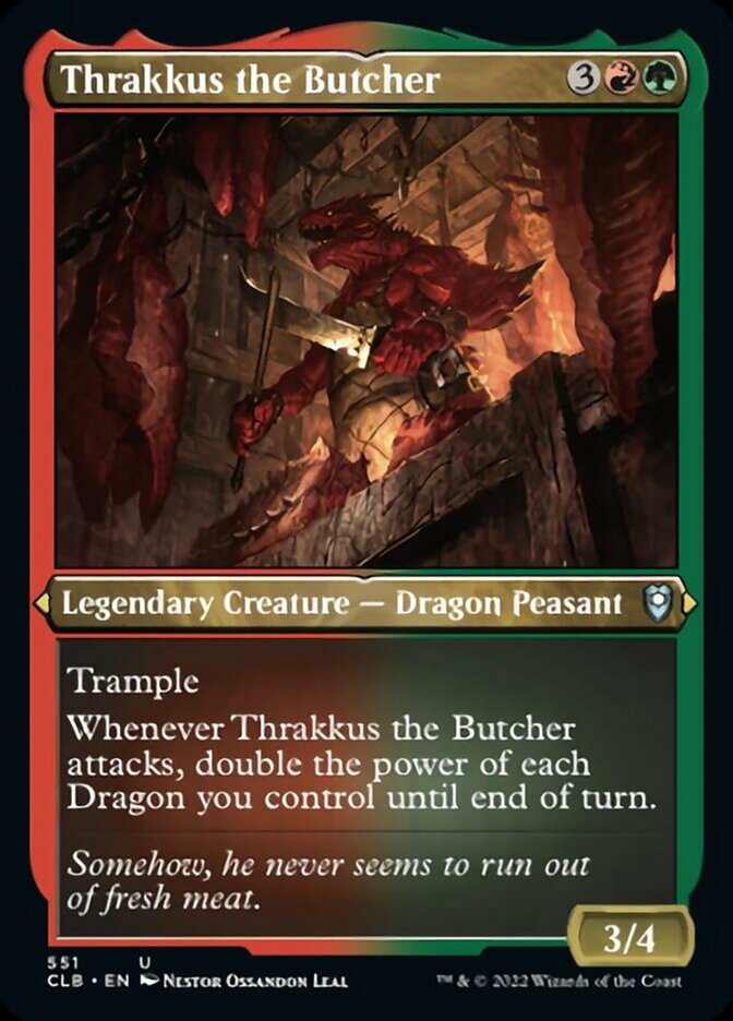 Thrakkus the Butcher (Foil Etched) [Commander Legends: Battle for Baldur's Gate] | Gear Gaming Fayetteville