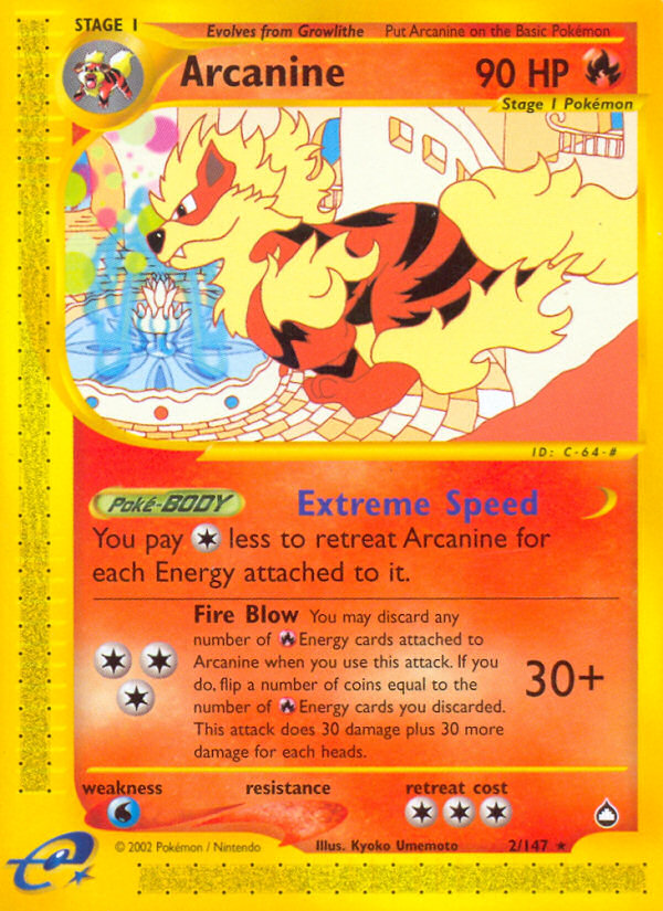 Arcanine (2/147) [Aquapolis] | Gear Gaming Fayetteville