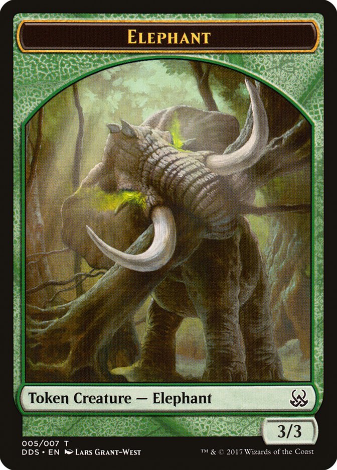 Elephant Token [Duel Decks: Mind vs. Might Tokens] | Gear Gaming Fayetteville