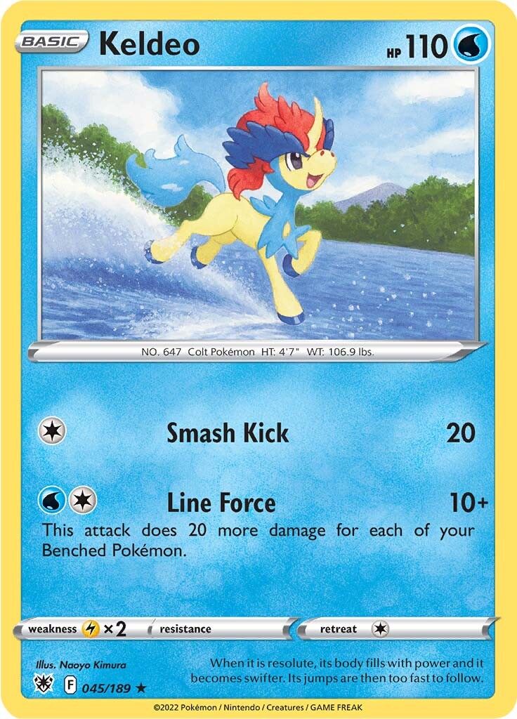 Keldeo (045/189) (Theme Deck Exclusive) [Sword & Shield: Astral Radiance] | Gear Gaming Fayetteville