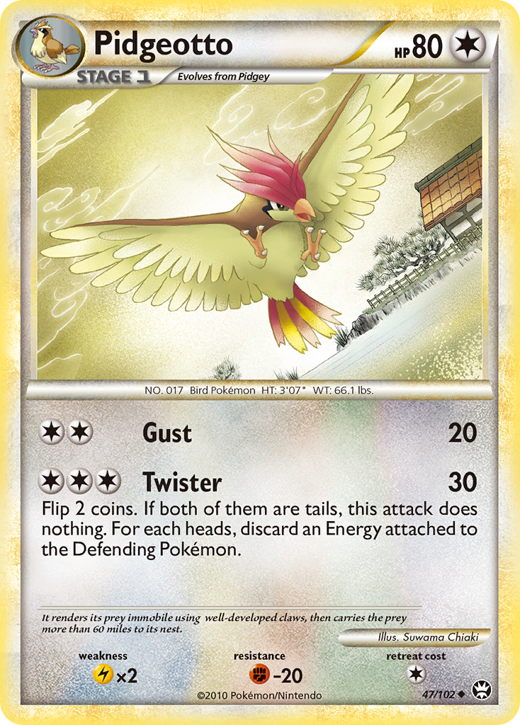 Pidgeotto (47/102) [HeartGold & SoulSilver: Triumphant] | Gear Gaming Fayetteville