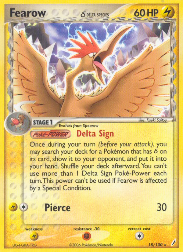 Fearow (18/100) (Delta Species) [EX: Crystal Guardians] | Gear Gaming Fayetteville