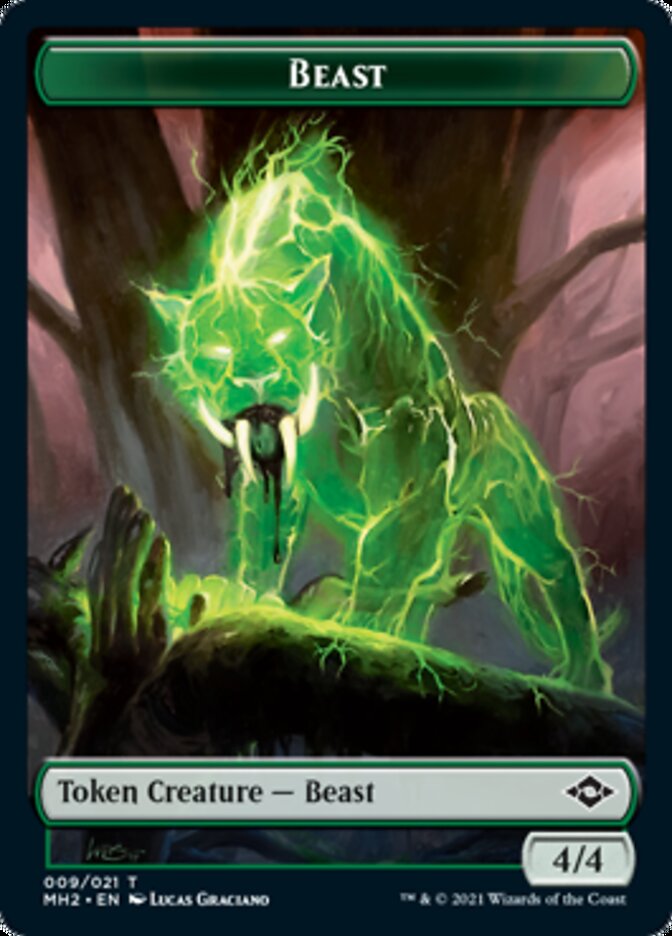 Beast // Treasure (21) Double-Sided Token [Modern Horizons 2 Tokens] | Gear Gaming Fayetteville