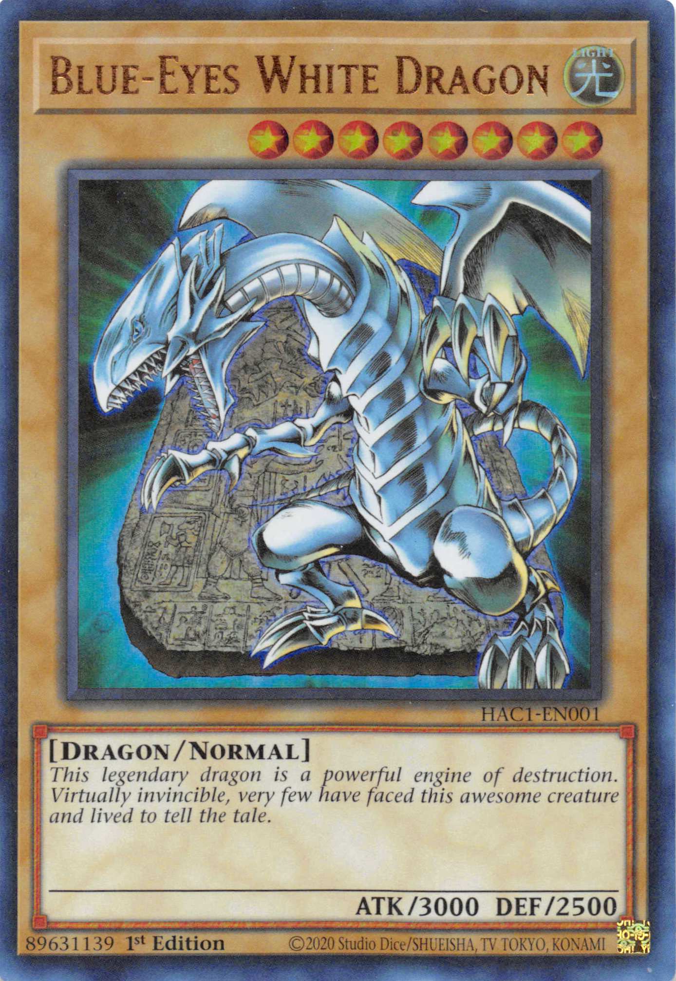 Blue-Eyes White Dragon (Duel Terminal) [HAC1-EN001] Parallel Rare | Gear Gaming Fayetteville