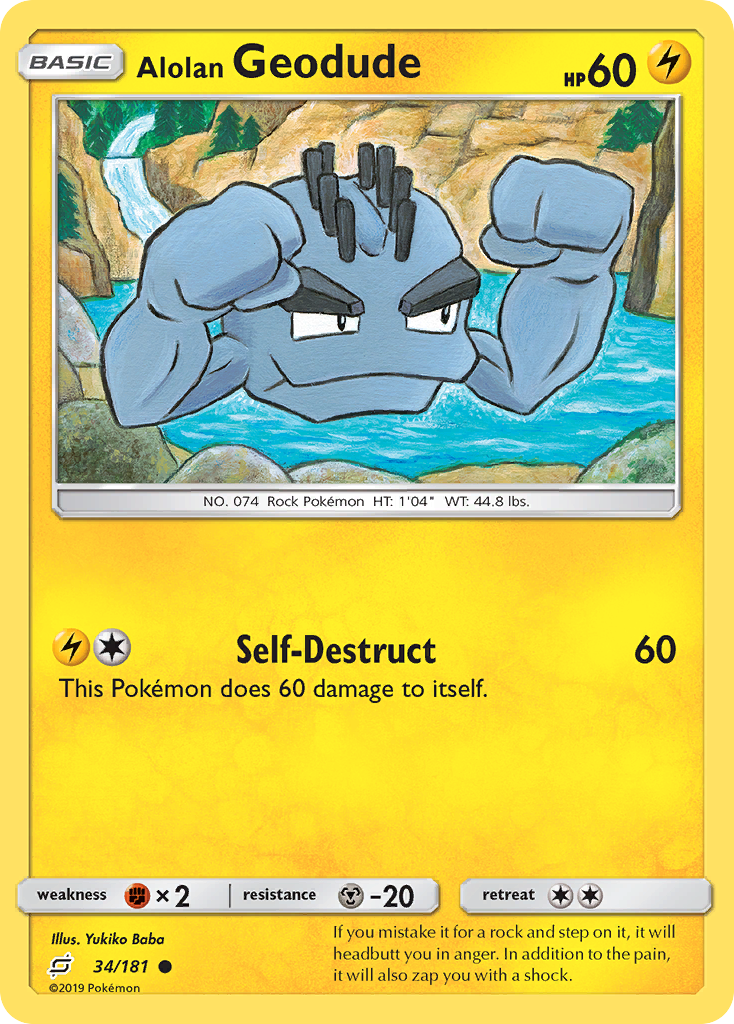 Alolan Geodude (34/181) [Sun & Moon: Team Up] | Gear Gaming Fayetteville