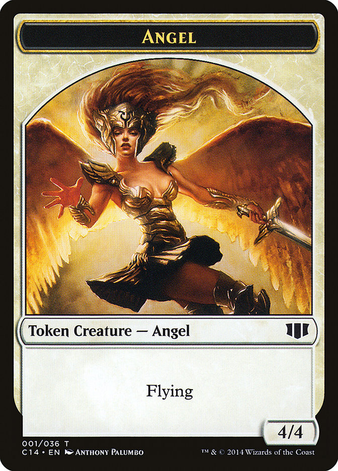 Angel // Cat Double-Sided Token [Commander 2014 Tokens] | Gear Gaming Fayetteville