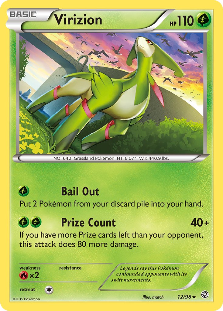 Virizion (12/98) (Theme Deck Exclusive) [XY: Ancient Origins] | Gear Gaming Fayetteville