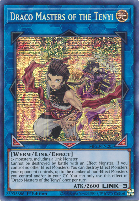 Draco Masters of the Tenyi [MP20-EN205] Prismatic Secret Rare | Gear Gaming Fayetteville