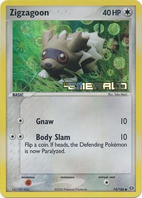 Zigzagoon (74/106) (Stamped) [EX: Emerald] | Gear Gaming Fayetteville