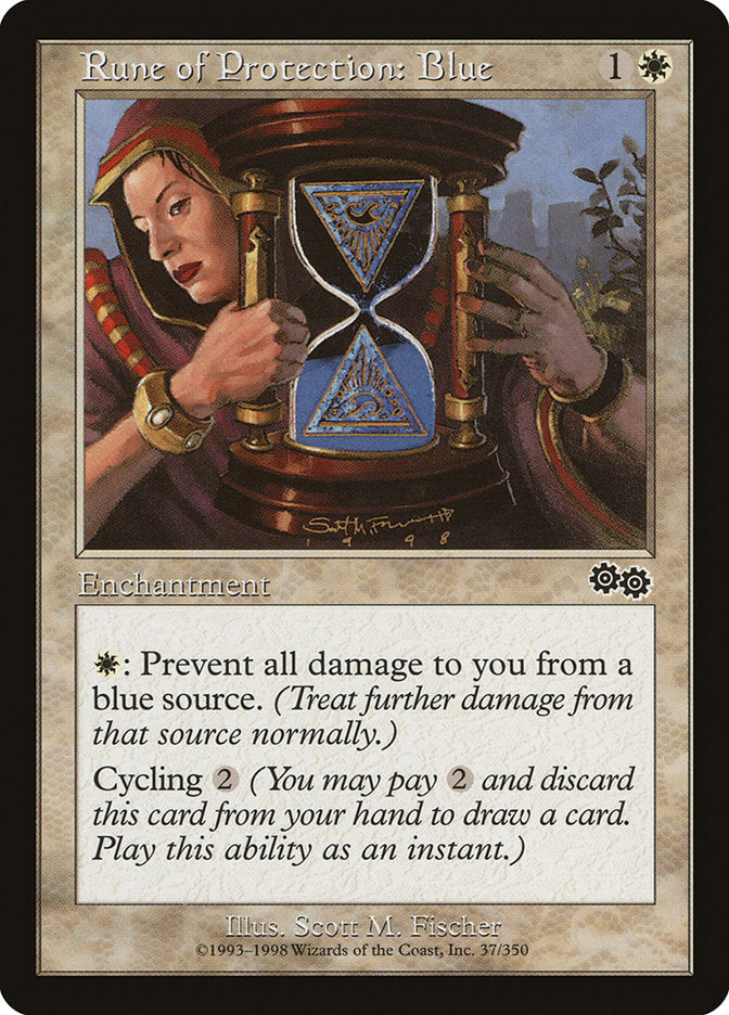 Rune of Protection: Blue [Urza's Saga] | Gear Gaming Fayetteville