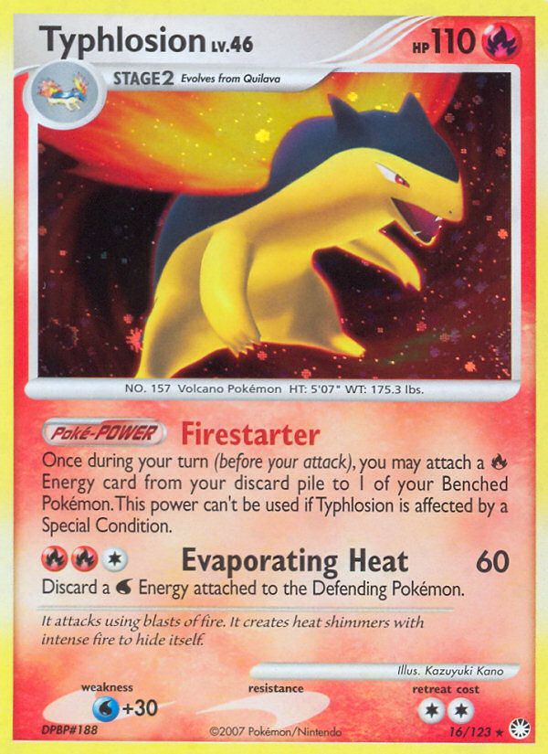 Typhlosion (16/123) [Diamond & Pearl: Mysterious Treasures] | Gear Gaming Fayetteville