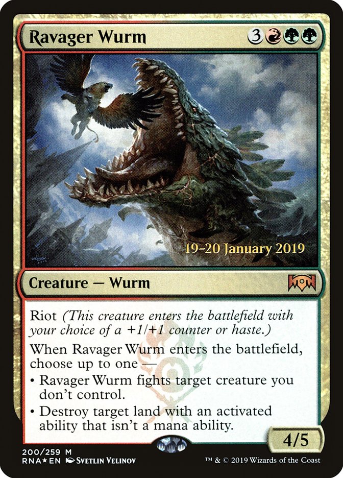 Ravager Wurm [Ravnica Allegiance Prerelease Promos] | Gear Gaming Fayetteville