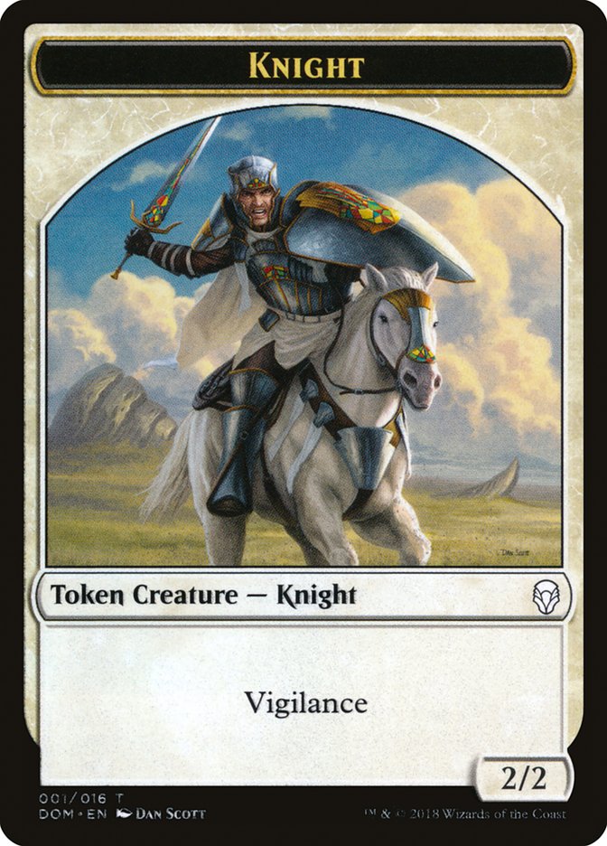 Knight Token (001/016) [Dominaria Tokens] | Gear Gaming Fayetteville