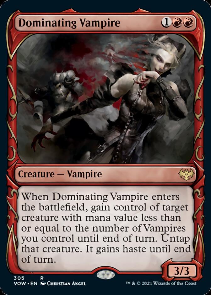 Dominating Vampire (Showcase Fang Frame) [Innistrad: Crimson Vow] | Gear Gaming Fayetteville