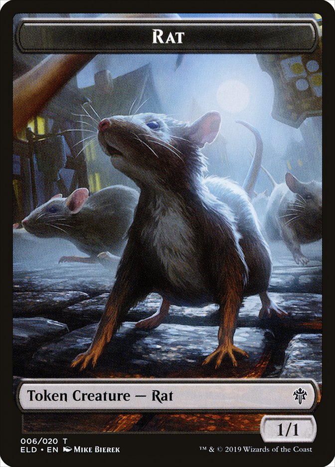 Rat Token [Throne of Eldraine Tokens] | Gear Gaming Fayetteville