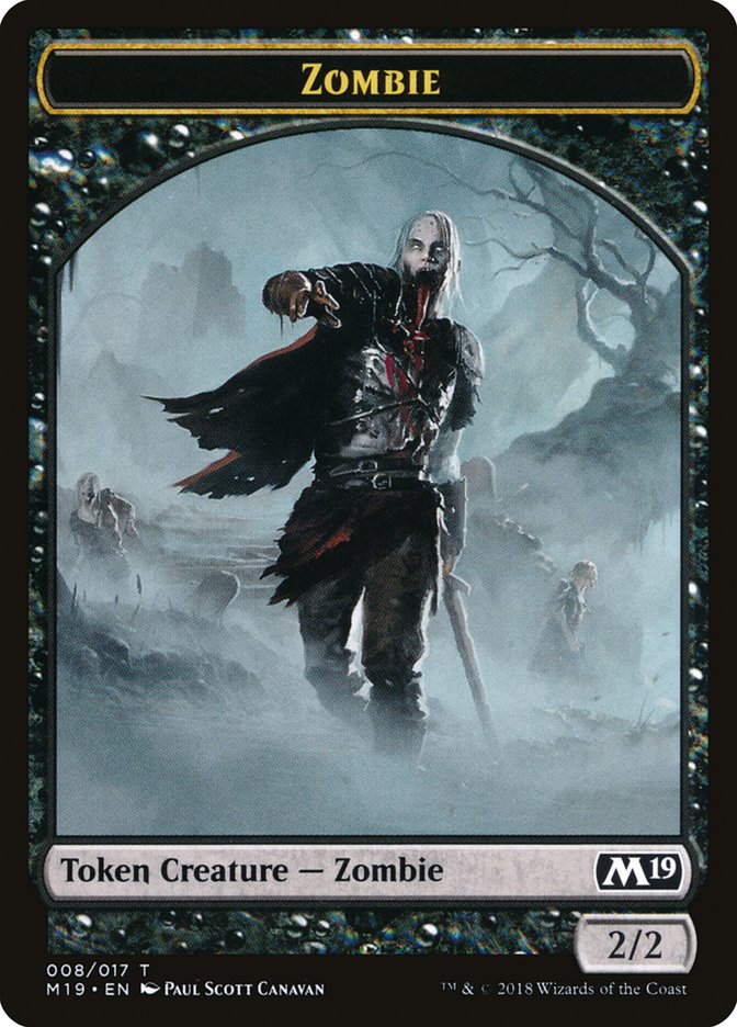 Zombie Token [Core Set 2019 Tokens] | Gear Gaming Fayetteville