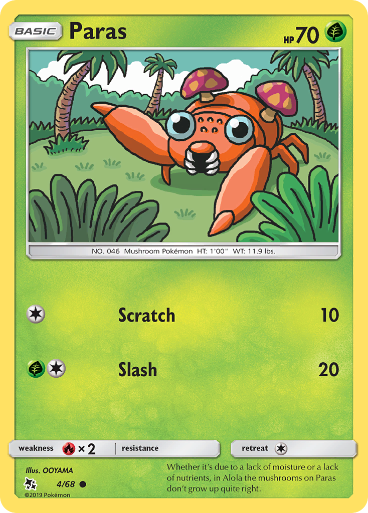 Paras (4/68) [Sun & Moon: Hidden Fates] | Gear Gaming Fayetteville