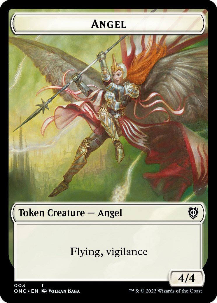 Soldier (008) // Angel Double-Sided Token [Phyrexia: All Will Be One Commander Tokens] | Gear Gaming Fayetteville