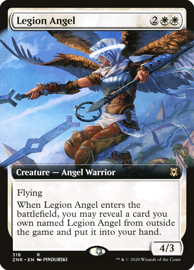 Legion Angel (Extended Art) [Zendikar Rising] | Gear Gaming Fayetteville