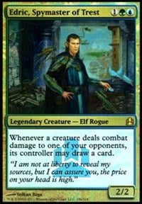 Edric, Spymaster of Trest (Commander Launch Promo) [Oversize Cards] | Gear Gaming Fayetteville