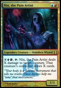 Nin, the Pain Artist (Commander Launch Promo) [Oversize Cards] | Gear Gaming Fayetteville