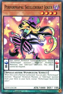 Performapal Skullcrobat Joker [Legendary Dragon Decks] [LEDD-ENC08] | Gear Gaming Fayetteville