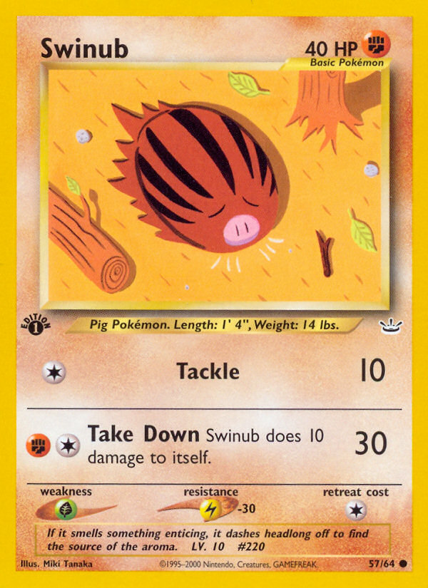 Swinub (57/64) [Neo Revelation 1st Edition] | Gear Gaming Fayetteville