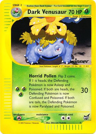 Dark Venusaur (7) (Winner) [Best of Promos] | Gear Gaming Fayetteville