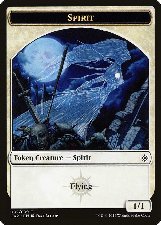 Spirit (002) // Spirit (010) Double-Sided Token [Ravnica Allegiance Guild Kit Tokens] | Gear Gaming Fayetteville