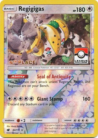 Regigigas (84/111) (League Promo 4th Place) [Sun & Moon: Crimson Invasion] | Gear Gaming Fayetteville