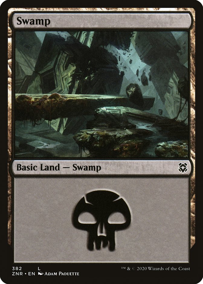 Swamp (382) [Zendikar Rising] | Gear Gaming Fayetteville